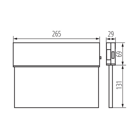 LED nouzová signální lampa 0,9W = 1,2W5000K studená povrchová montáž bílá ONTEC Kanlux