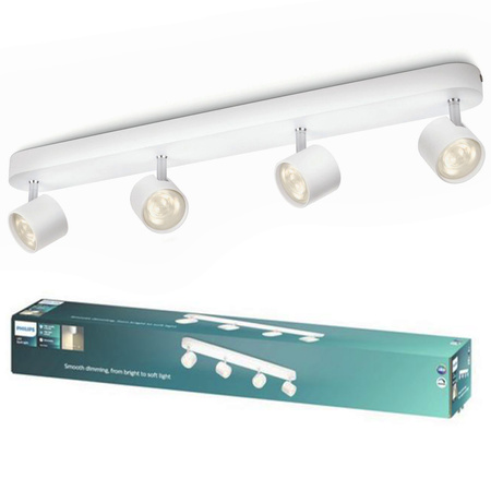 LED STAR stropní svítidlo 4x 4,5W 2700K stmívatelné reflektorové svítidlo pohyblivé bílé PHILIPS