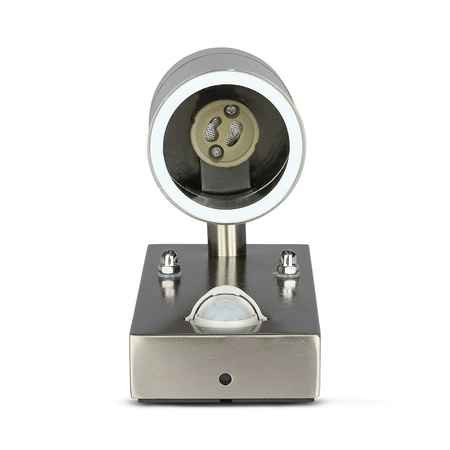 Zahradní svítidlo fasádní nástěnné svítidlo GU10 IP44 se snímačem pohybu stříbrná VT-7621 V-TAC