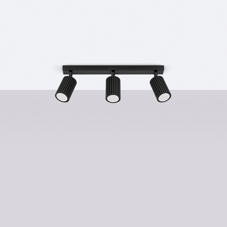 Bodové reflektorové stropní svítidlo Tuba 3x GU10 Black Carbon Deep Space SL.1581 Sollux