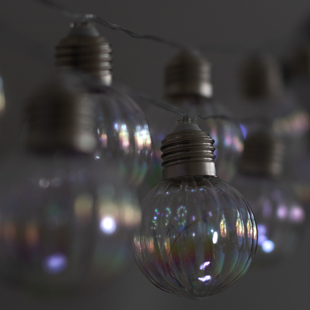 Solární zahrada Girland 20x LED světelný řetěz Dekorativní koule 5,8 m Studená