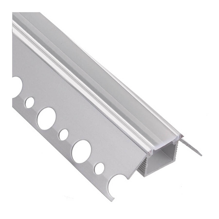 Podhledový Architektonický Rohový Hliníkový Profil Typ Z pro LED do Sádrokartonových Desek, 1m + Průhledná Krytka LUMILED