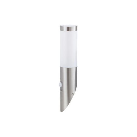 Zahradní LED nástěnné svítidlo TORCH E27 IP44 s pohybovým senzorem White Inox RABALUX