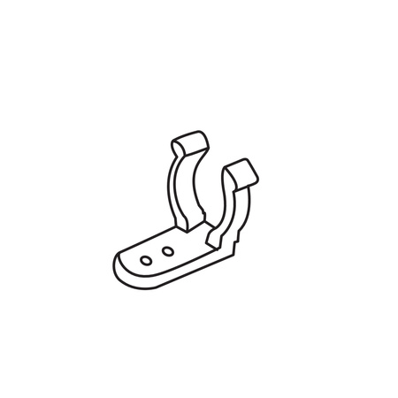 Montážní držák světelné trubice bílý GIVRO Kanlux 10ks.