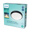 Plafond LED lampa pro povrchovou montáž DORIS 17W 2700K IP44 31cm černá PHILIPS