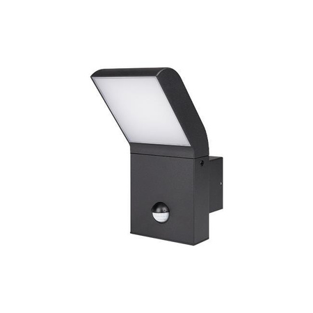 Venkovní zahradní nástěnná lampa LED 12W 4000K IP54 s pohybovým a soumrakovým senzorem