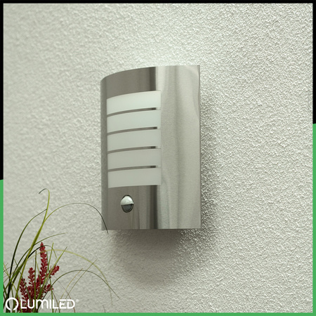 Zahradní nástěnná lampa se senzorem E27, NIGELLA LUMILED