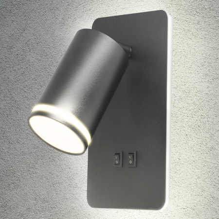 Nástěnná lampa 6W 300lm 4000lm Neutrální 120° GU10 černá PARIS Sanico Goldlux