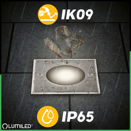 Venkovní osvětlení GU10, IP65 IK09 Čtvercová CATIO 2 LUMILED