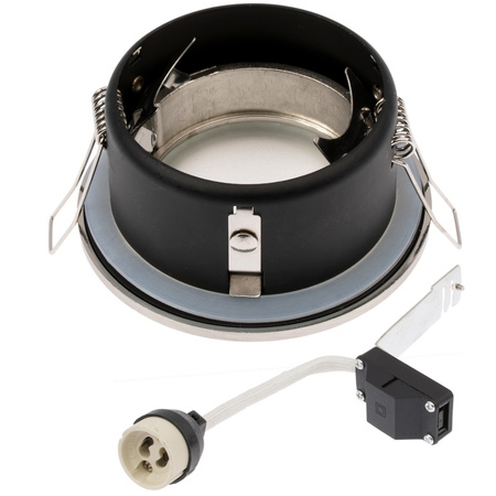 Halogenová bodová LED GU10 Round Chrome IP44 Qules Kanlux pro zápustnou montáž