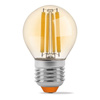 LED žárovka E27 G45 6W = 52W 680lm 2200K Teplá bílá Amber Filament 360° VIDEX