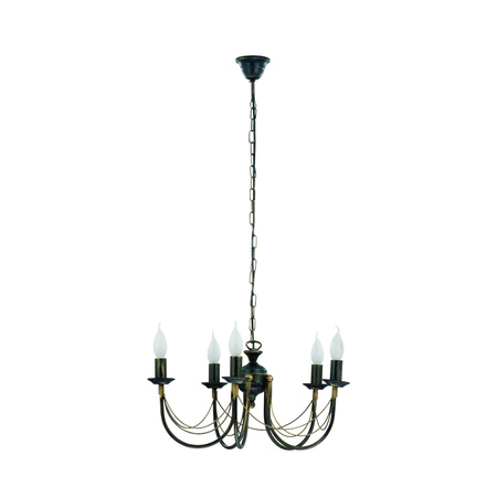 ARES 205 Nowodvorski stropní lampa černo-zlatá 5xE14 Glamour ocelový lustr