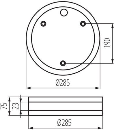 LED stropní plafon E27 IP44 nikl JURBA KANLUX