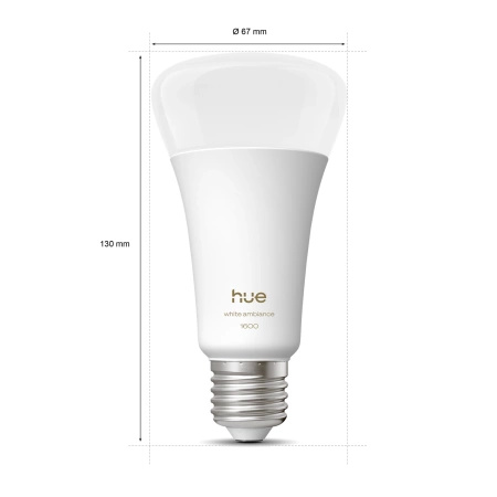 LED žárovka E27 A67 11,8W = 100W 1600lm 1800-20000K CCT SMART Smart Bluetooth ZigBee White Ambiance Philips HUE
