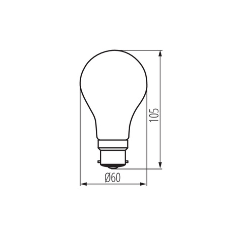 LED žárovka B22 Edison A60 7W = 60W 810lm 2700K teplá bílá Clear XLED Filament Kanlux