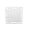 Zásuvkový spínač 2gang 10A Square White LOGI Kanlux