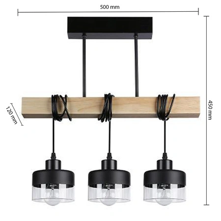 Stark Masterled 3x E27 černohnědá závěsná lampa