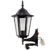 Zahradní nástěnná lampa snímač pohybu, E27 lucerna Černá BELLIS LUMILED