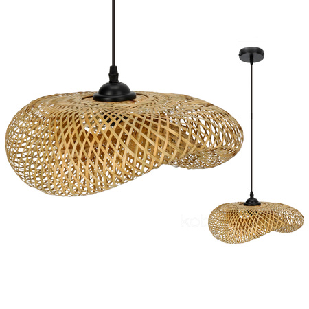 Bambusová dekorativní závěsná lampa E27 Brugia Kobi