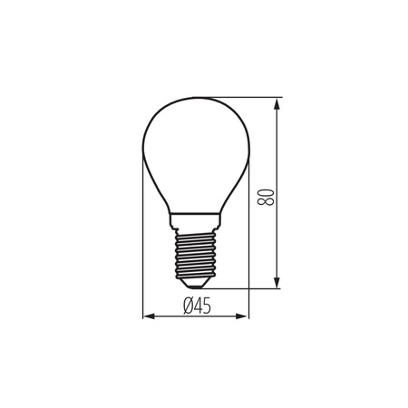 LED žárovka E14 Edison G45 3,8W = 60W 806lm 2700K Warm Clear XLEDEX Filament Kanlux