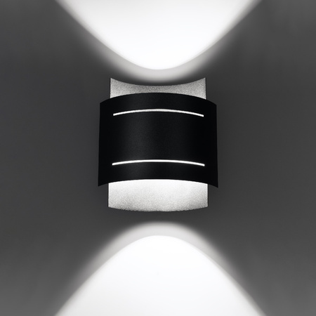 Nástěnné svítidlo LED HESTIA G9 Nástěnné svítidlo horní spodní černé SOLLUX