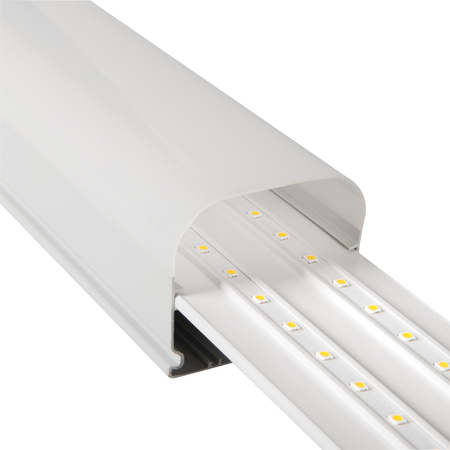 LED hermetické svítidlo 46W 6000lm 4000K Neutrální 130° IP65 IK08 Povrchová montáž Šedá TP Kanlux