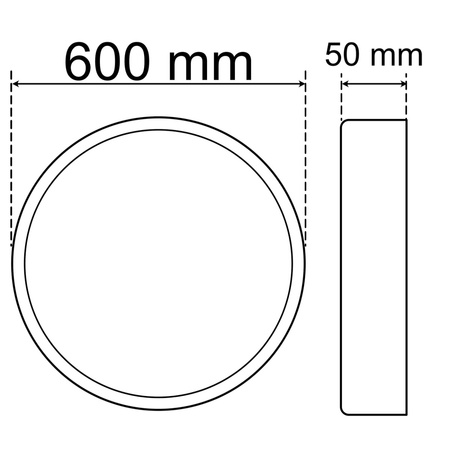 Plafond LED stropní svítidlo pro povrchovou montáž 60W 4000K CRI>85 HOUSTON White 60cm