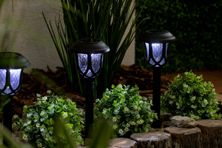 LED solární zahradní lampa Drive 5500-6000K IP44 40cm soumrakový senzor