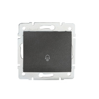 Spínač NO pro zvonek 10A Square Graphite LOGI Kanlux