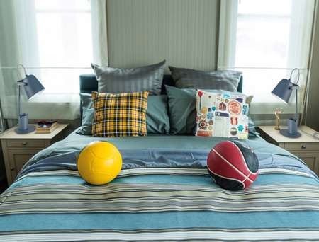 Školní noční stolní lampa + organizér Raibo E27 5W modrá KANLUX