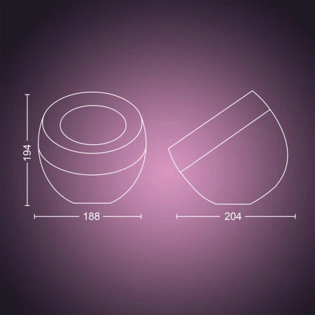 IRIS LED stolní lampa bílá EU/UK 8,1W CCT RGB PHILIPS HUE Bluetooth Zigbee