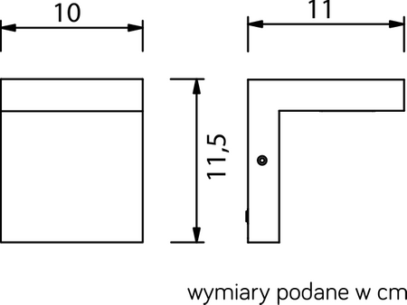 Venkovní zahradní fasádní svítidlo LED nástěnné svítidlo Karo KR-K100 10W 720lm 4000K Neutrální bila Su-Ma