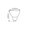 LED žárovka MR11 2,2W 185lm 6500K Cold 38° 12V Sanico Goldlux