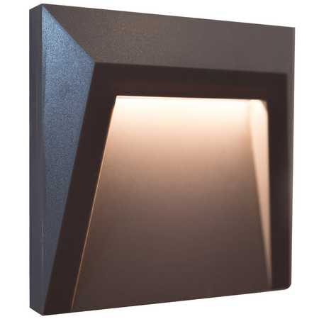 HOLDEN LED ZAHRADNÍ SCHODIŠŤOVÁ LAMPA 1.5W neutrální bílá šedá GOLDLUX (Polux)