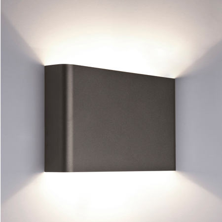 HAGA 9710 Nowodvorski grafitové nástěnné svítidlo 2xG9 obdélníkové nástěnné svítidlo Ocel Moderní