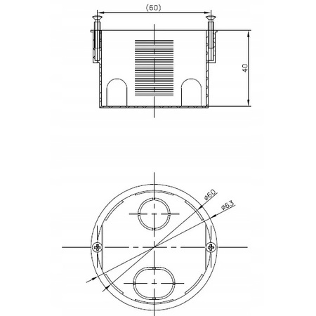 Zapuštěná elektroinstalační koncovka PK60 PAWBOL