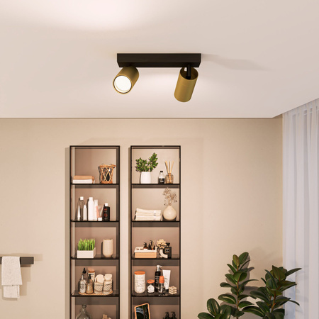 Reflektorové stropní svítidlo 2x GU10 IP44 měděno-černé Kosipo Philips