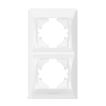 Horizontální rámeček pro zásuvky pro povrchovou montáž Dvojitá bílá BINERA VIDEX