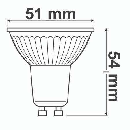 5x LED žárovka GU10 3.4W = 35W 230lm 3000K Teplá bílá 36° CRI97 STÍMATELNÉ OSRAM Parathom