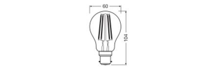 LED žárovka A60 B22d 11W = 100W 1521lm 2700K teplá bílá 320° Retrofit Filament CLASSIC Osram
