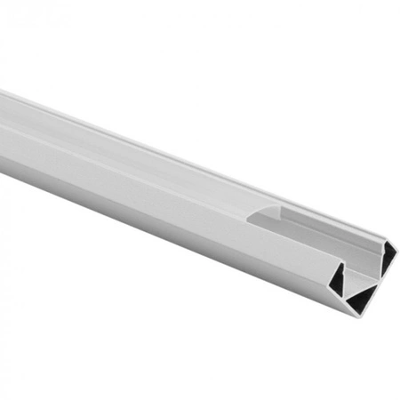 Hliníkový rohový LED profil pro povrchovou montáž Bílý 2m s matným difuzorem pro LED pásky + koncovky Ecolight série R