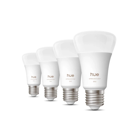 4x LED žárovka E27 A60 6W = 60W 810lm 1800-20000K CCT + RGB SMART Smart Bluetooth ZigBee White and Color Ambiance Philips HUE