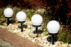 LED zahradní lampa na solární pohon WHITE BALL 10cm GOLDLUX (Polux)