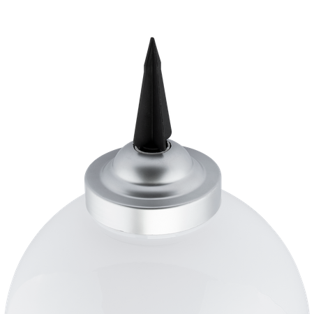 SOLAR LED zahradní lampa s hroty RGB GROUND KULIČKA 30 cm BÍLÁ + dálkové ovládání VOLTENO