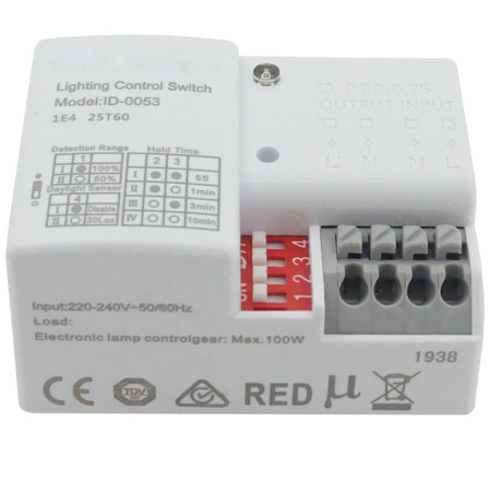 Zahradní lampa E27 DRACO Černá nástěnná lampa s pohybem a soumrakovým senzorem