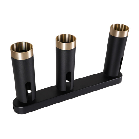 Nástěnné a stropní bodové svítidlo 3x GU10 Black Gold FADO Sanico Goldlux