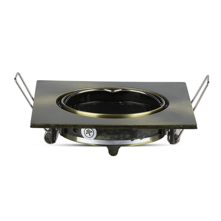 Stropní svítidlo pro zapuštěnou montáž GU10 Square Gold VT-779 V-TAC