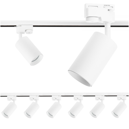 Osvětlovací lišta 2m + 6x reflektor lištový, GU10 Bílá SAGI LUMILED