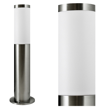 Zahradní lampa LED Stožár E27 NÍZKÁ SATÉNOVÁ TRUBKA 45cm