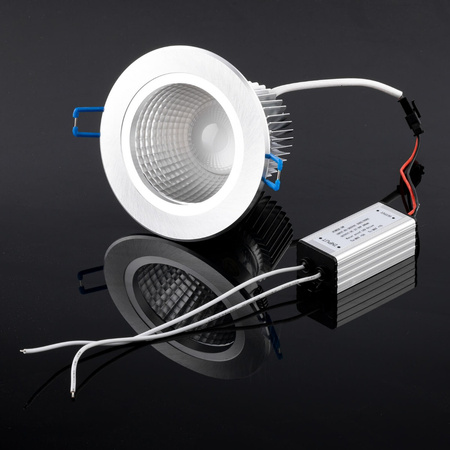 Stropní svítidlo 9W zapuštěné LED DOWNLIGHT DEEP kulaté 4000K 720lm stříbrná